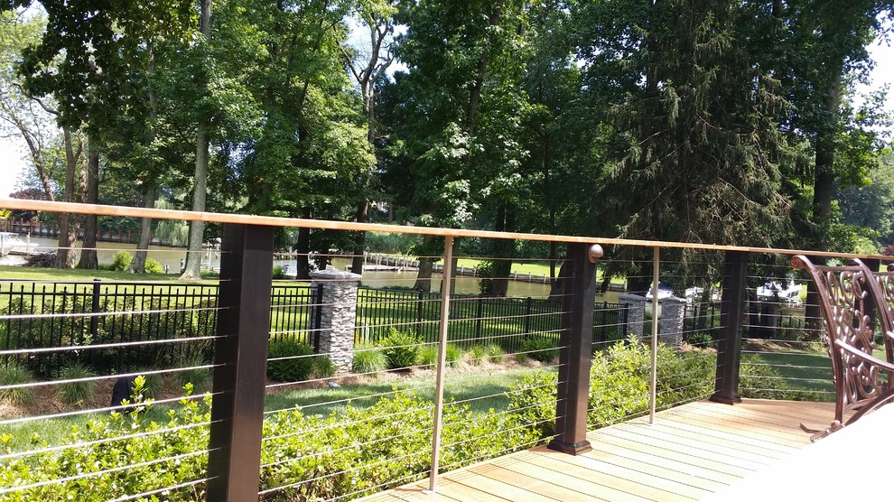 Example of a beach style deck design in Baltimore