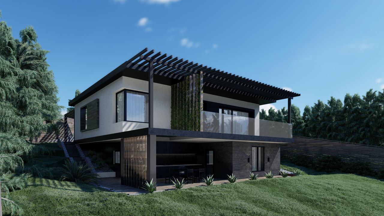 Стиль хайтек (180м2)