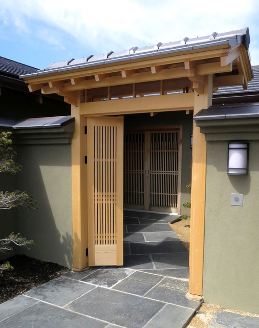 Japanesestyle Entrance Gate and Front Door Asian San Francisco