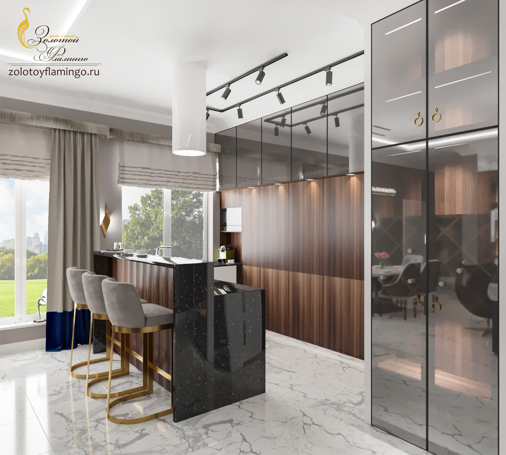 Проект гостиной в стиле Лакшери