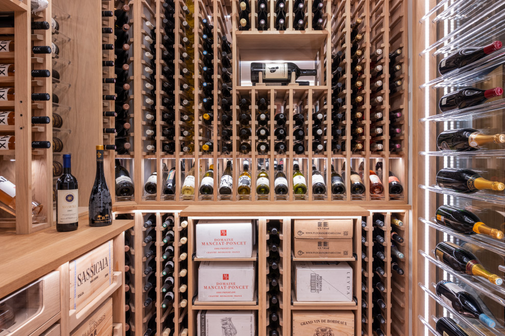 This is an example of a scandinavian wine cellar in Kent.