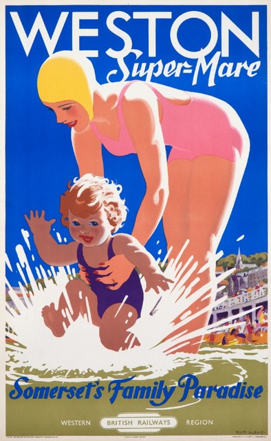 advertising Poster reproduction Weston super mare