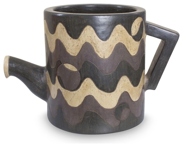 Novica Whimsical Waves Ceramic Decorative Vase
