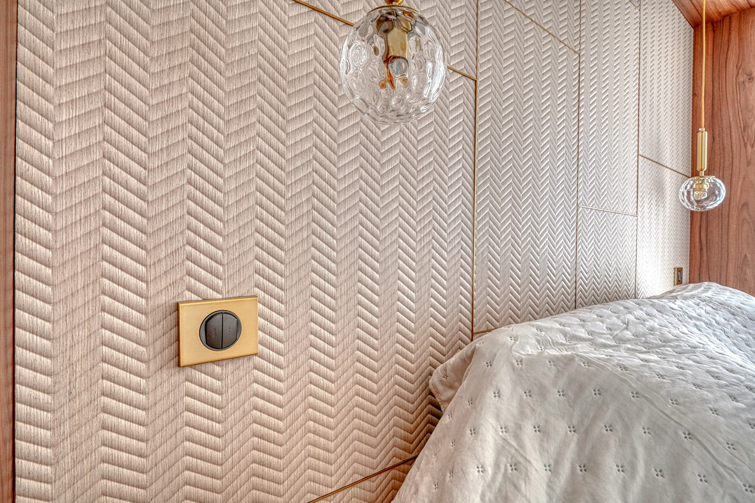 TETE DE LIT BOIS FRAISE