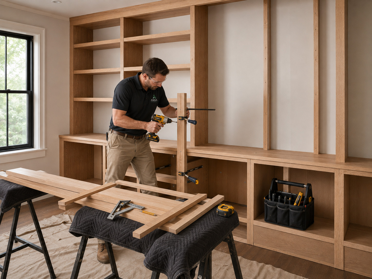 Building a Custom White-Oak Media Wall
