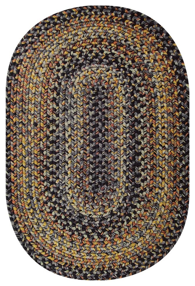 Homespice Decor Black Forest Indoor/Outdoor Braided Rug 5' x 8'(Oval)