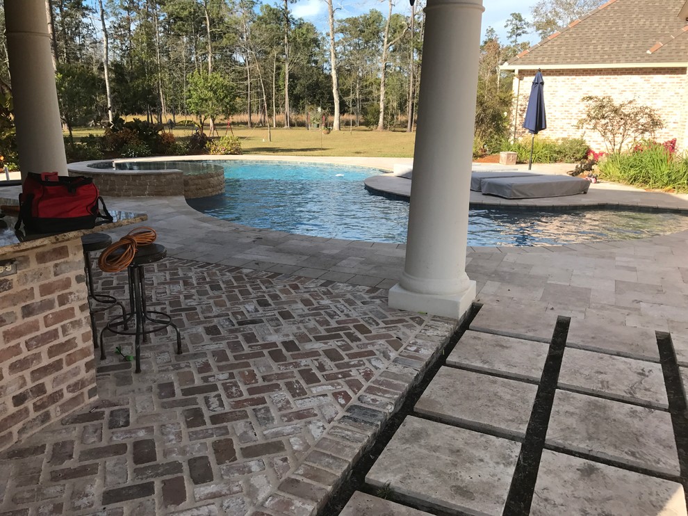 This is an example of a modern pool in New Orleans.