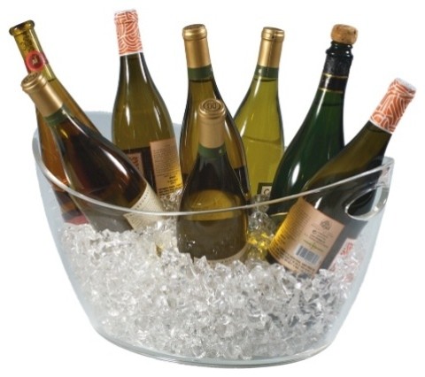 Colossus 8-Bottle Oval Bucket, Clear Acrylic