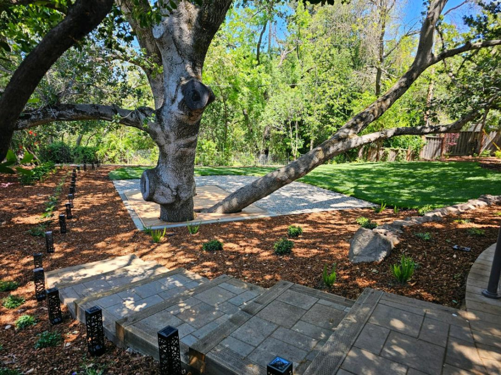 Saratoga | Full Landscape, With Deck By Oak And Pavers