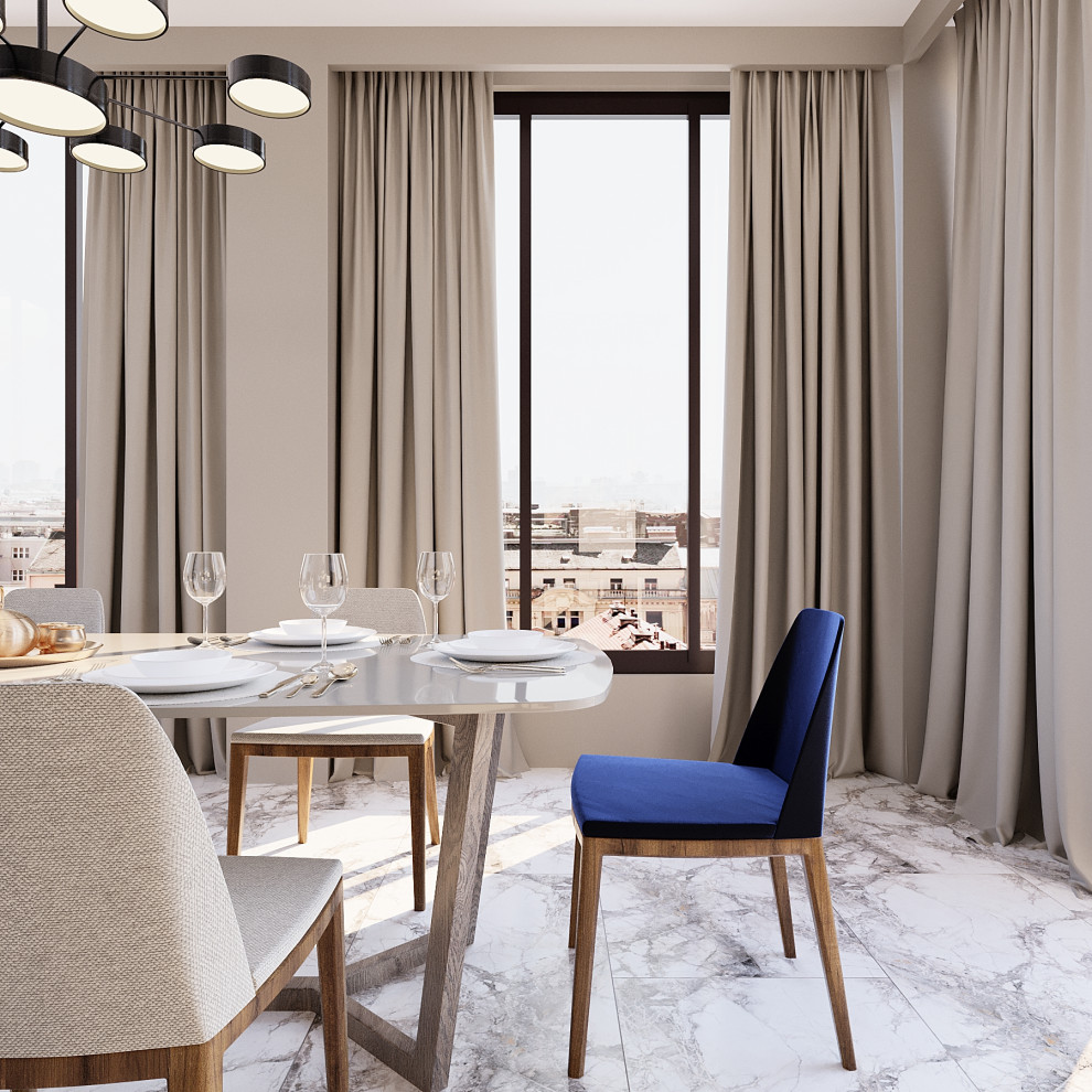 Совмещенная кухня-гостиная