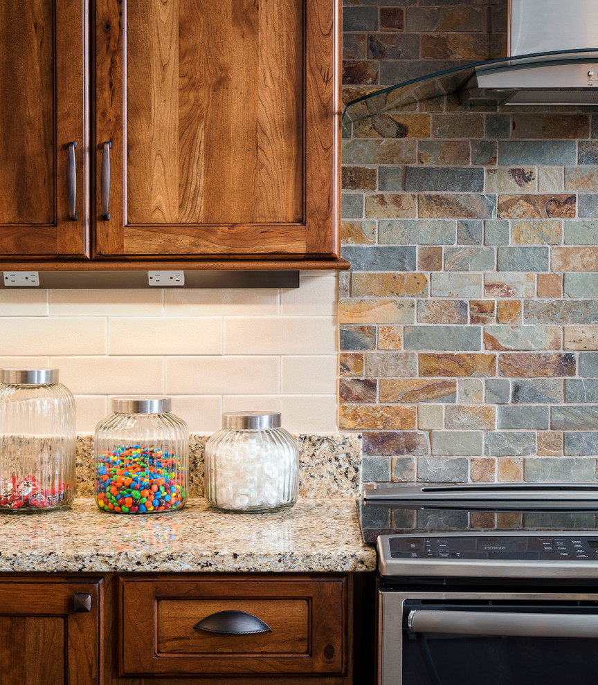 Inspiration for a transitional kitchen remodel in Omaha