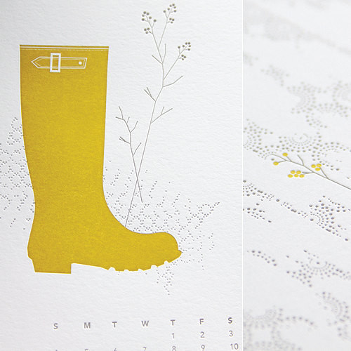 2012 Letterpress Calendar by INK+WIT