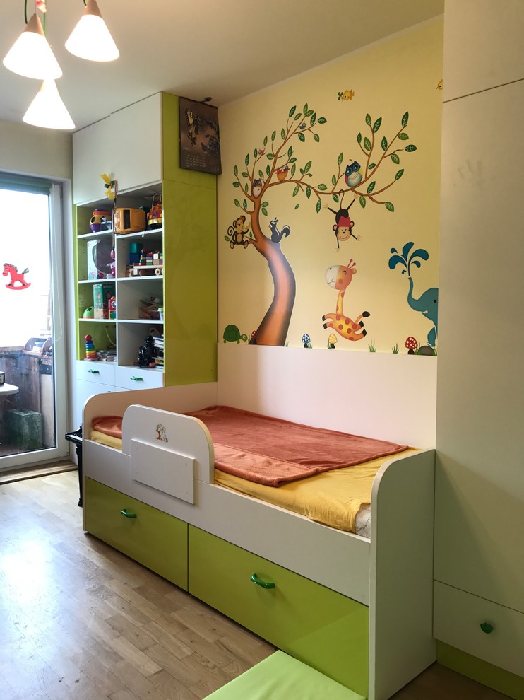 Bright fresh kids room for study, fun and sleep