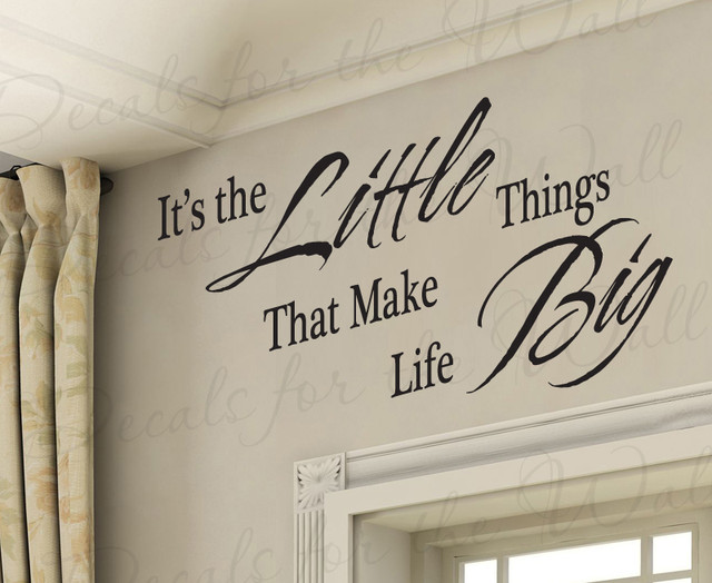 Wall Decal Sticker Quote Vinyl Art Lettering Letter The Little Things Life IN51