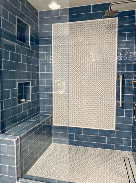 SUBWAY TILE PATTERN BATHROOM REMODEL minimalistisch-badezimmer