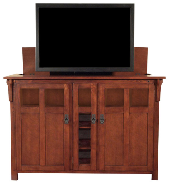 Touchstone Bungalow Chestnut Tv Lift Cabinet For 60 Flat Screens