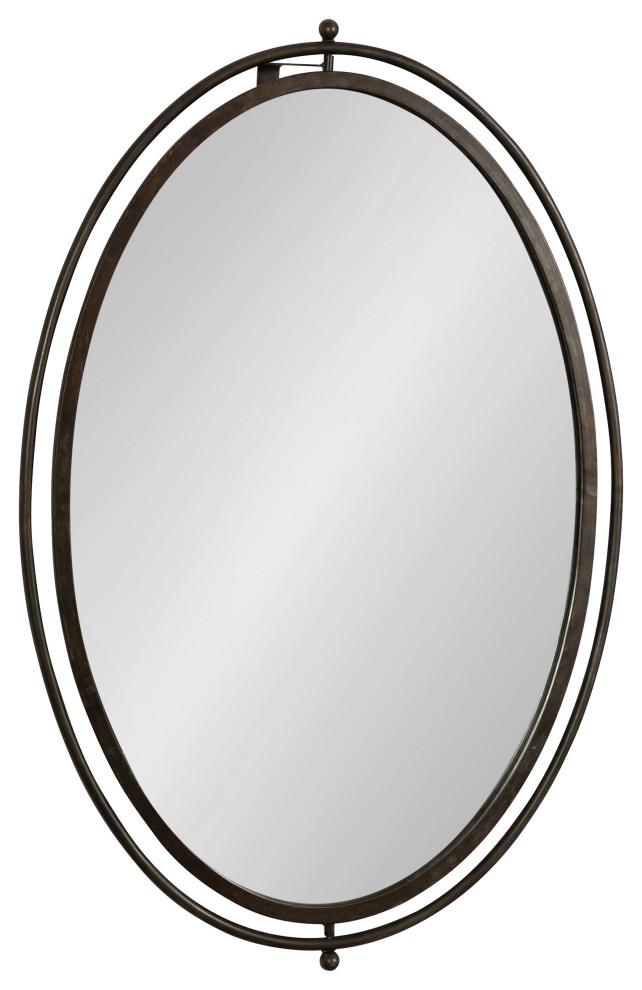 Baron Pivot Mirror, 23x35 Industrial Wall Mirrors by Uniek Inc