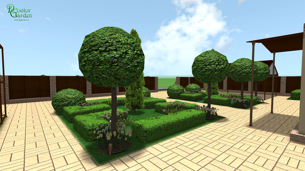 регулярный стиль на маленьком участке