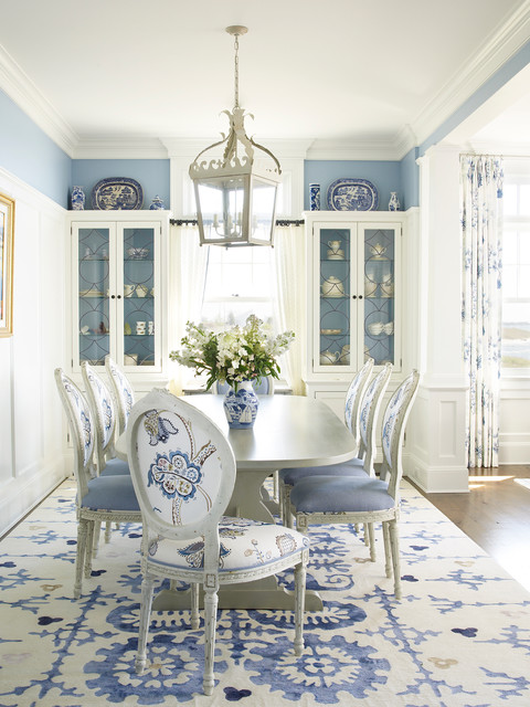 Nautical House on the Bay - Hamptons french-country-dining-room