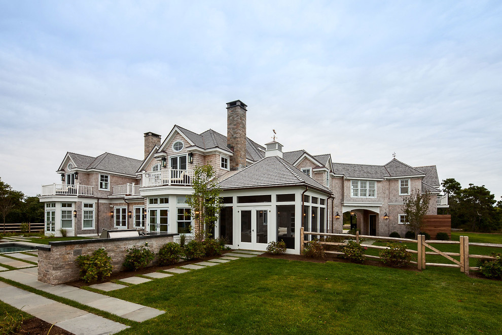This is an example of a transitional landscaping in Boston.