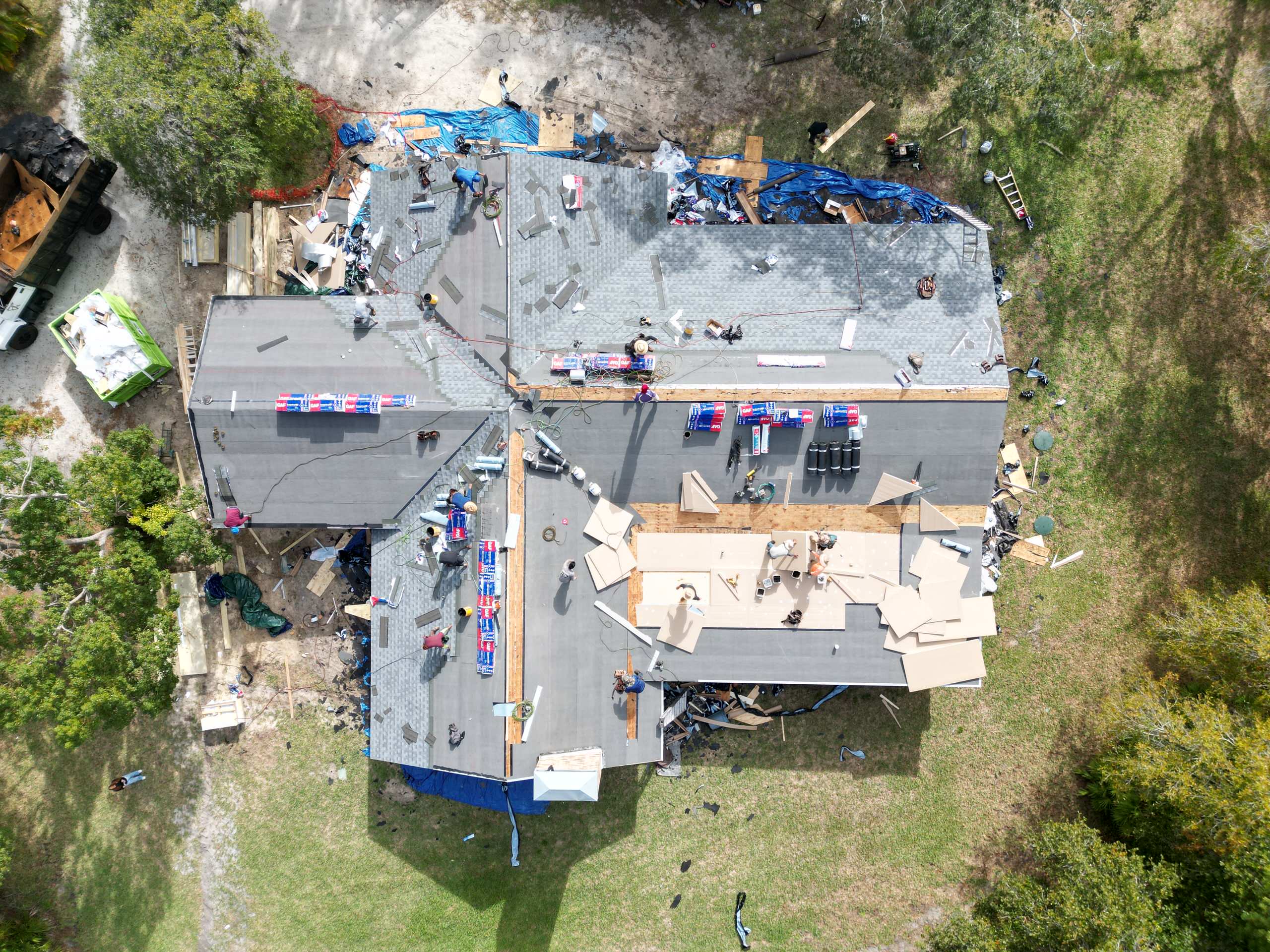 Tarpon Springs Full Interior Remodel - Drone Photos of Roofing Process