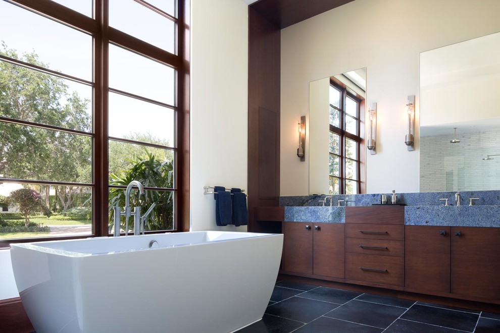 Contemporary bathroom in Miami.