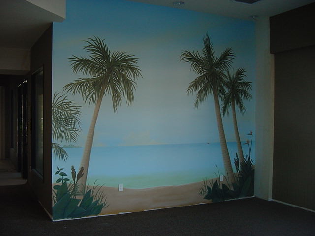 Photo of a tropical home bar in Los Angeles.