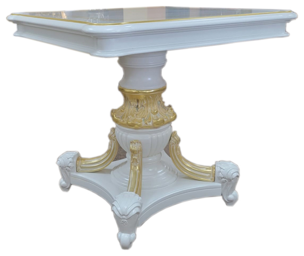 Infinity White Square End Table Victorian Side Tables And End