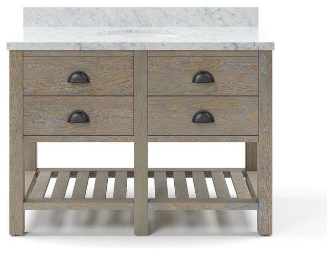 Burton Solid Wood Bathroom Vanity - Transitional - Bathroom Vanities And Sink Consoles - by Houzz