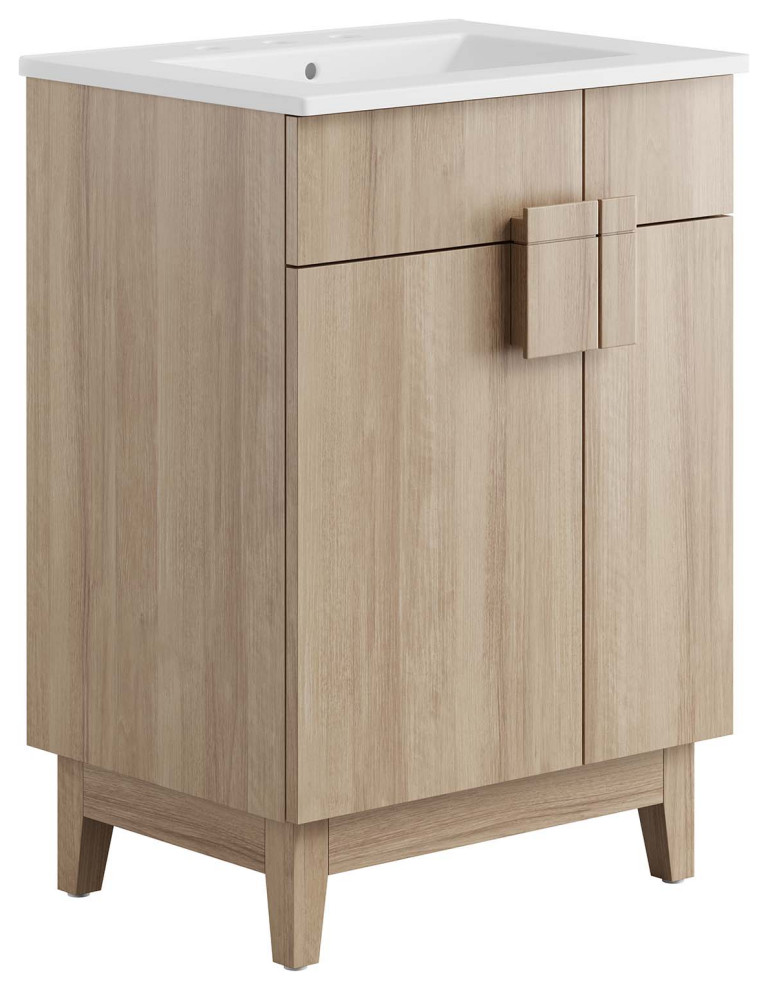 Miles 24" Bathroom Vanity - White Oak - Modern - Bathroom Vanities And ...