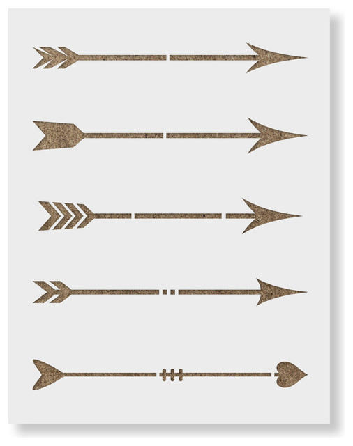 Arrows Stencil on Reusable Mylar for Crafts Southwestern Wall Stencils by Stencil Revolution