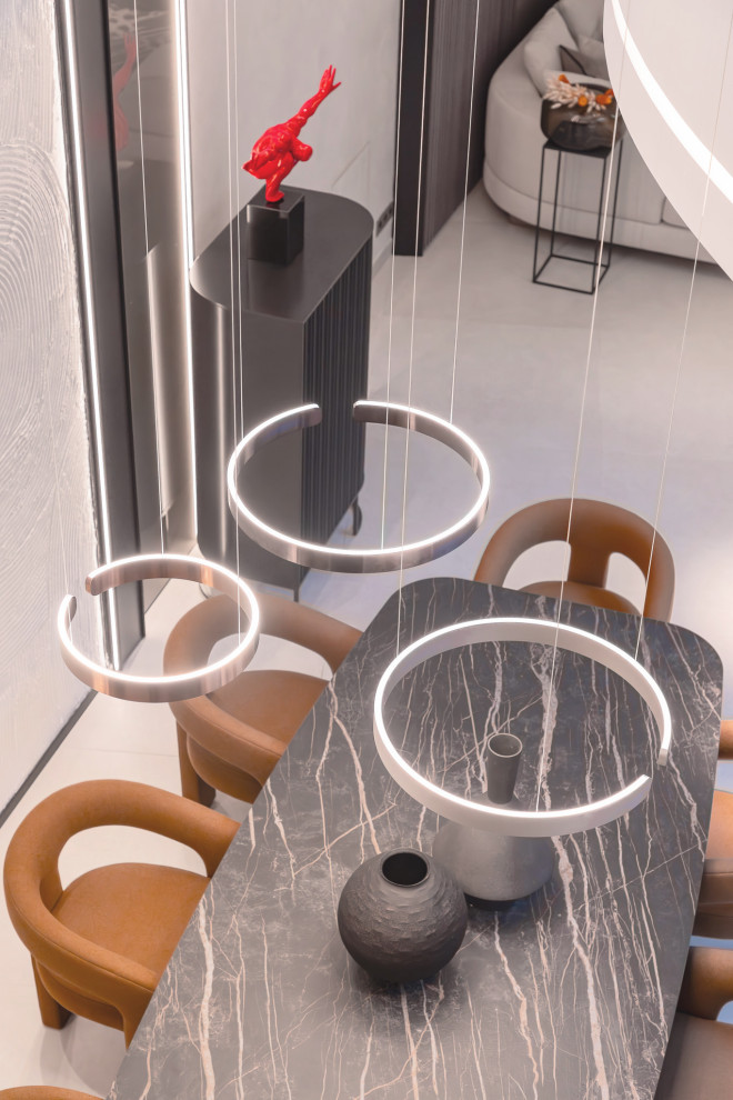 Fusion modern. Interior design of a villa in Monte-Carlo