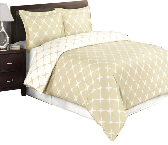 Bloomingdale 100 Cotton 4PC Comforter Set Contemporary Comforters