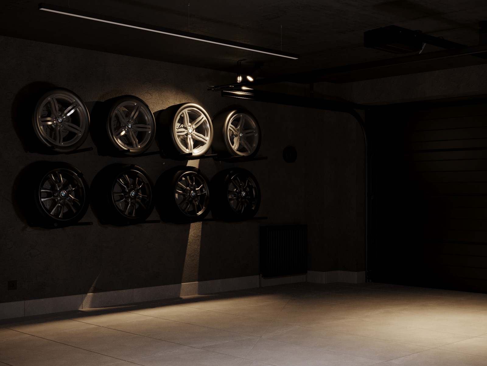 Гараж на две машины в частном доме