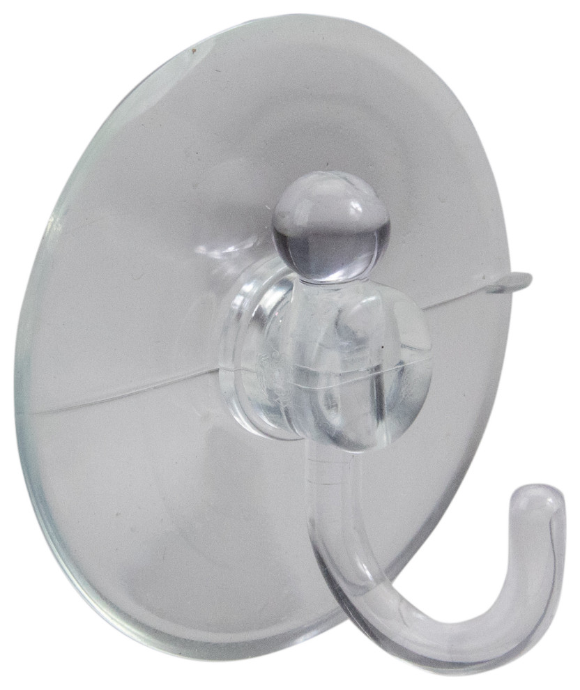Pack of 2 Clear Large Hanging Christmas Suction Cup Hooks 2.5"