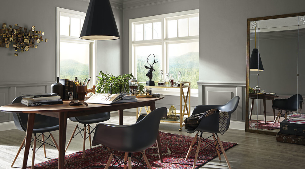 Sherwin Williams Paint Contemporary Home Office Detroit by ABC