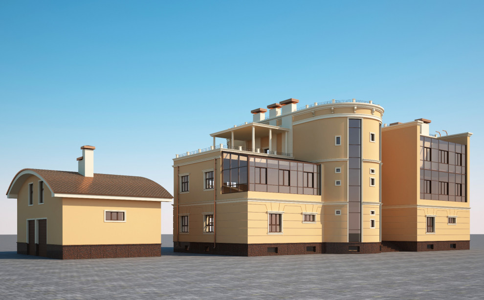 Архитектурный проект коттеджа 1000 кв.м