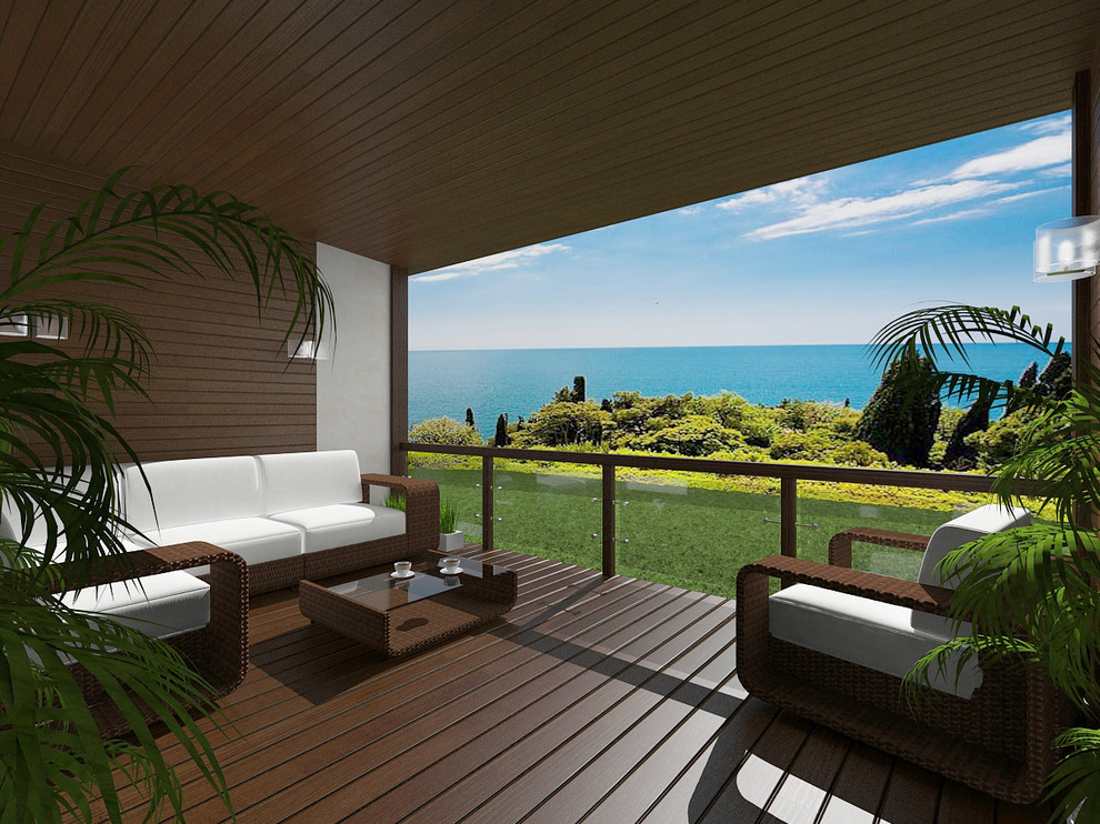 Терраса в дереве с видом на море