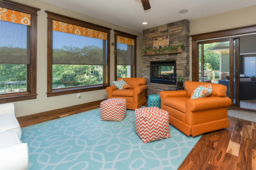 Inspiration for a transitional sunroom remodel in Cedar Rapids