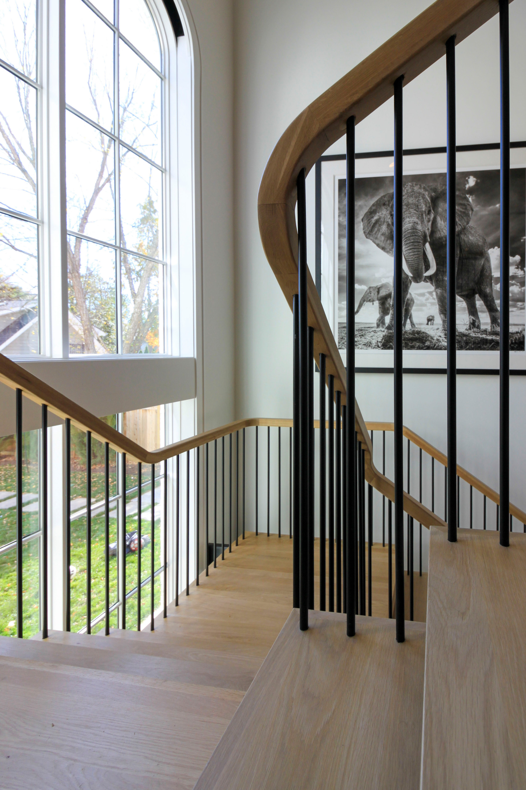 96_Dramatic cantilevered no-riser staircase, Bethesda, MD 20814