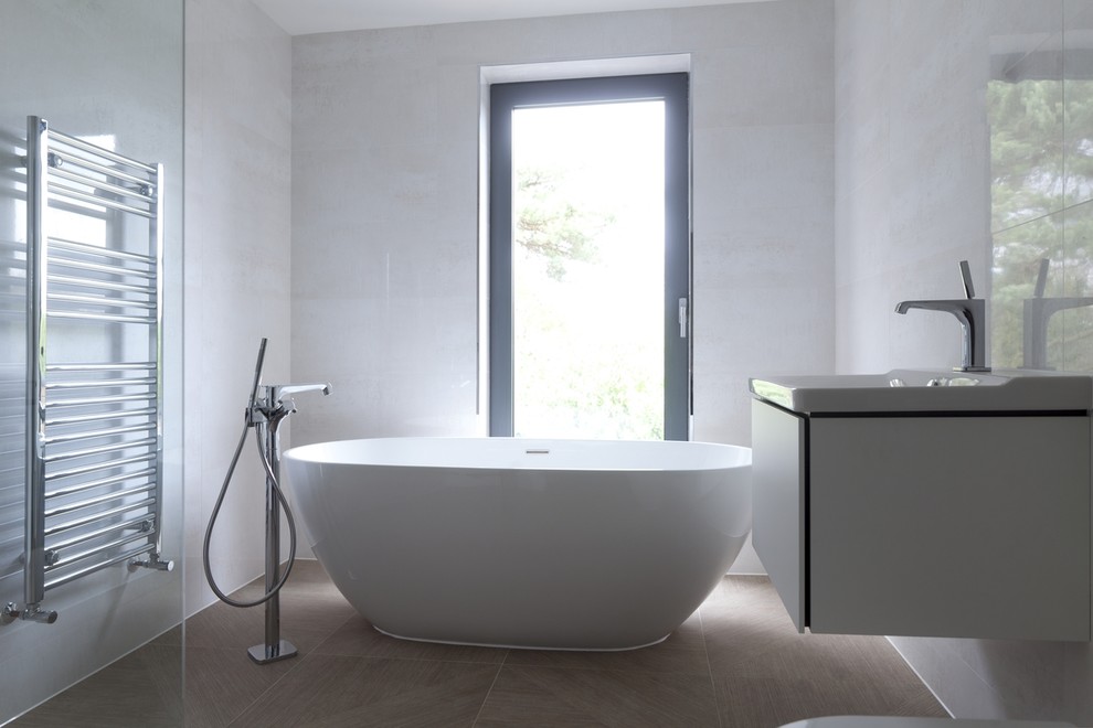 Inspiration for a contemporary bathroom in Cheshire.
