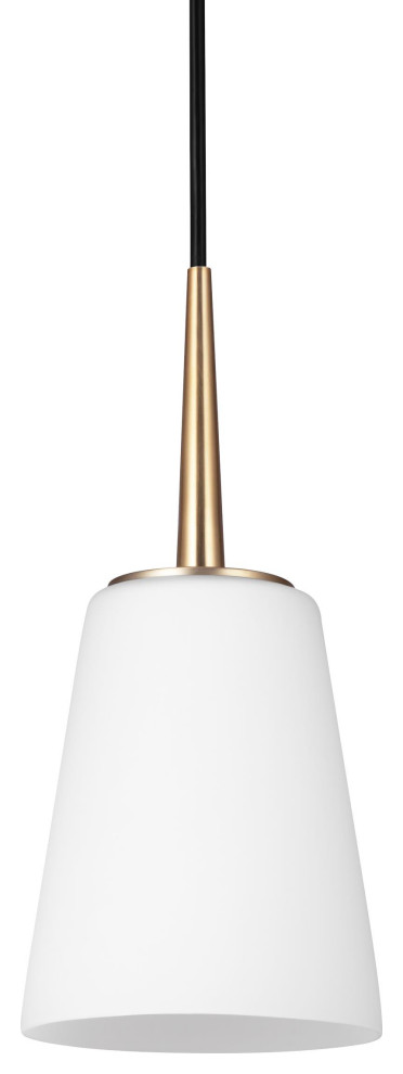 Driscoll 1-Light Mini-Pendant, Satin Brass