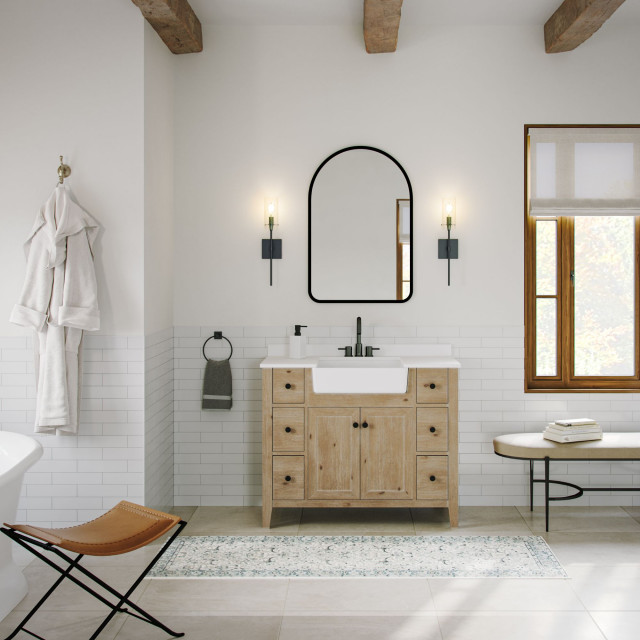 The Annabelle Bathroom Vanity, Weathered Fir, 42", Single Sink, Freestanding