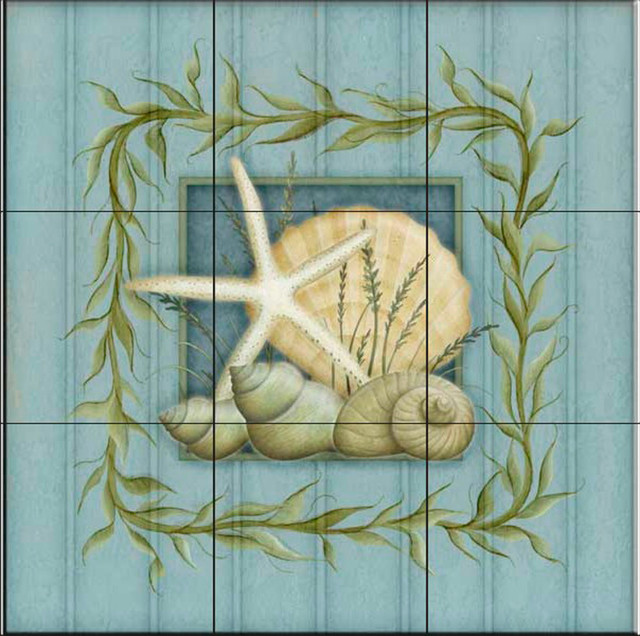 Ceramic Tile Mural by Angela Anderson Sunflower Basket