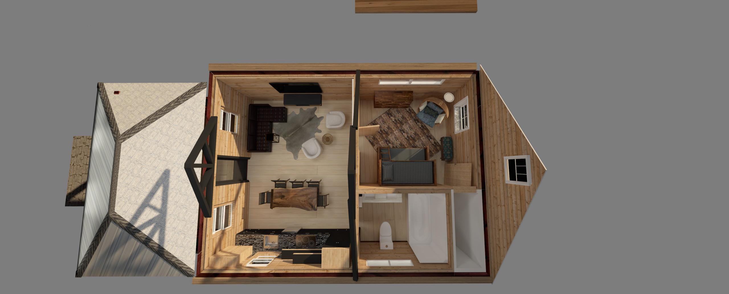 The Otter Nook Overhead view 3D