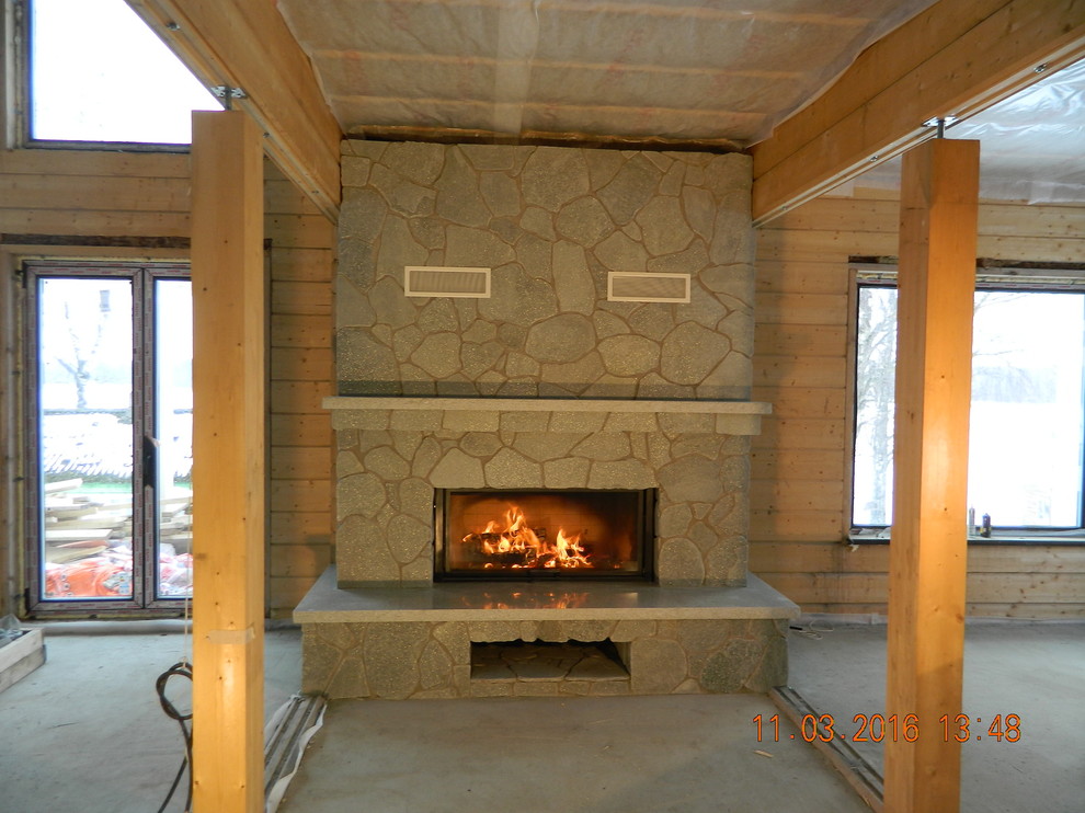 Камин в натуральном камне