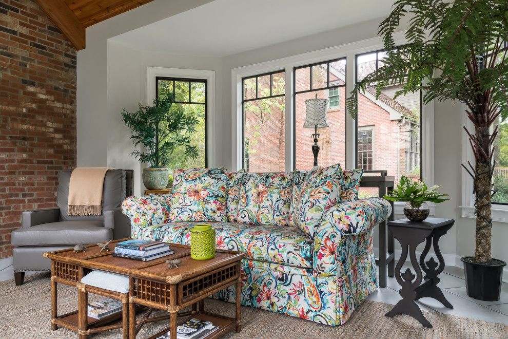 Classic Comfortable Sunroom - Roswell - Transitional - Sunroom ...