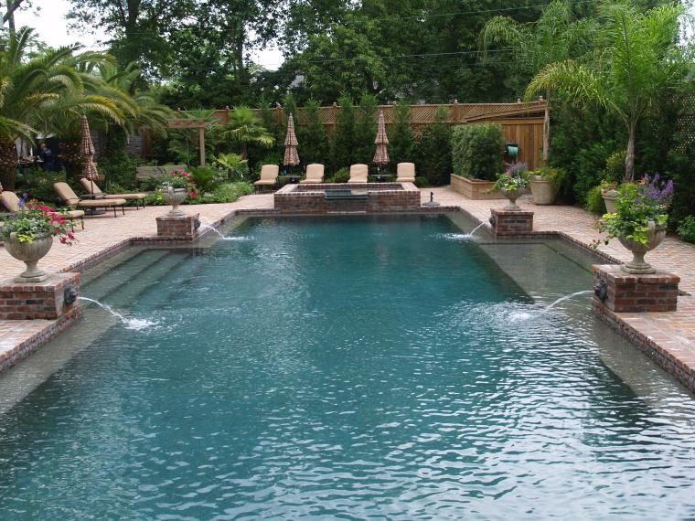 Traditional pool in New Orleans.