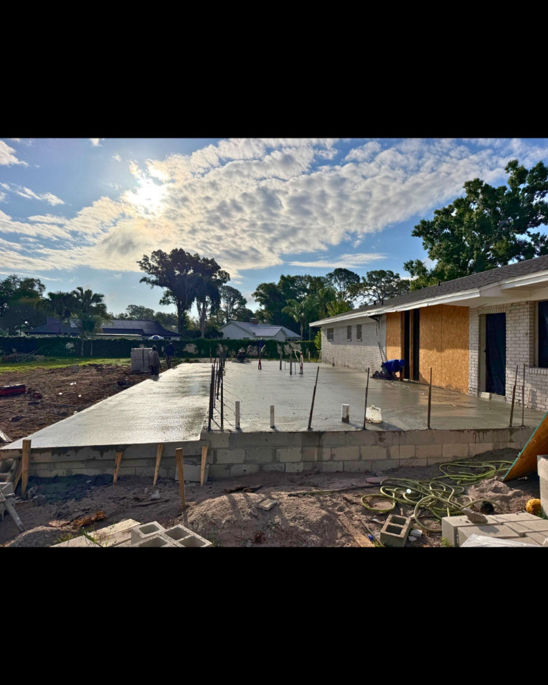 Home Addition — Slab to Block Work (Framing Next)