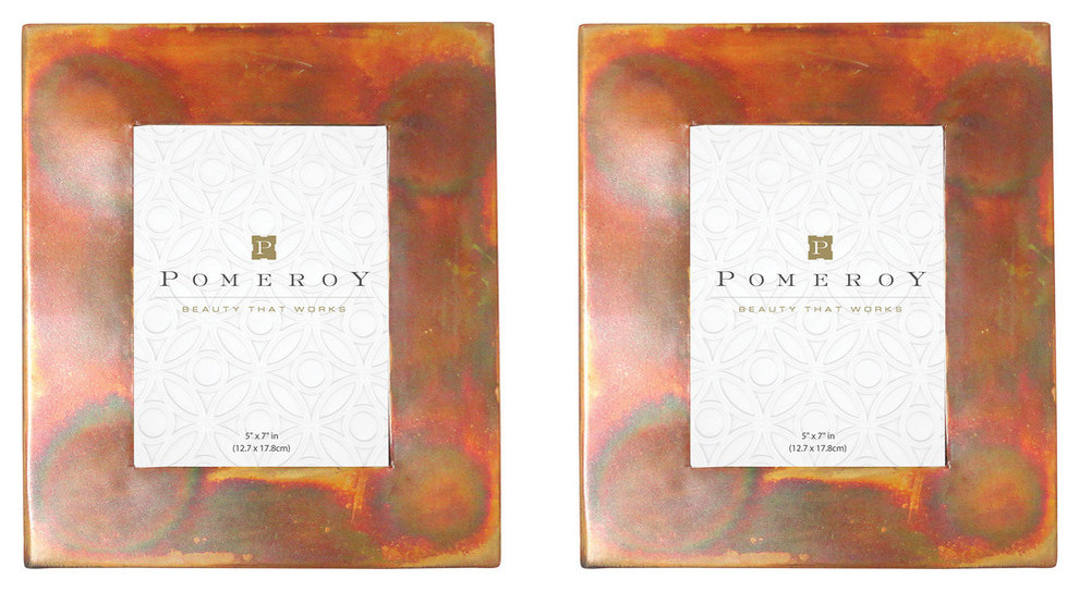 Pomeroy Burnham Frames, 5"x7", Set of 2, Burned Copper Traditional Picture Frames by